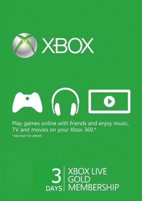 Xbox Live Gold 72 uur